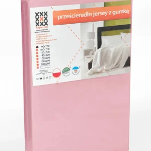 Prześcieradło jersey z gumką róż jasny 24